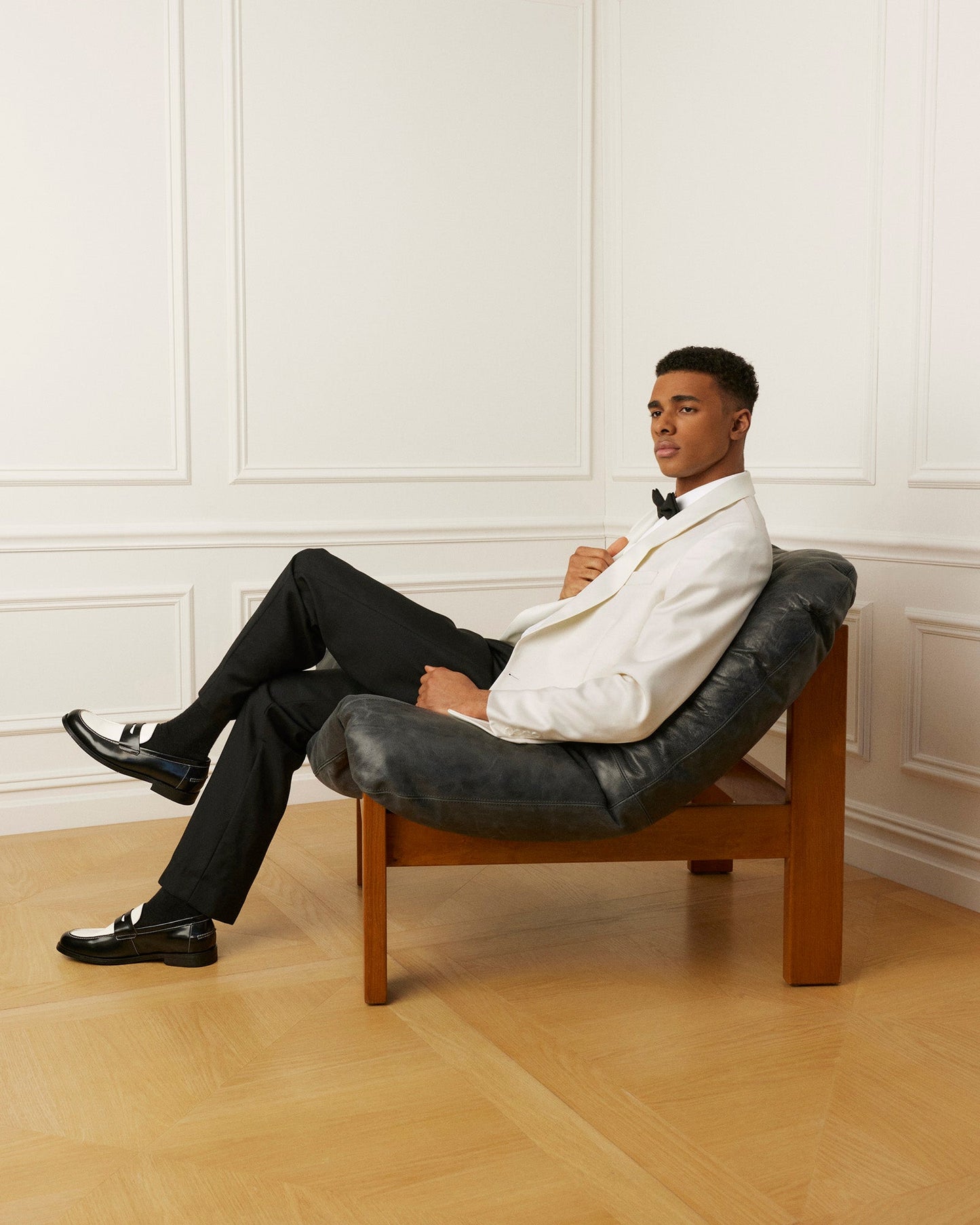 NATAN BLACK/WHITE LEATHER