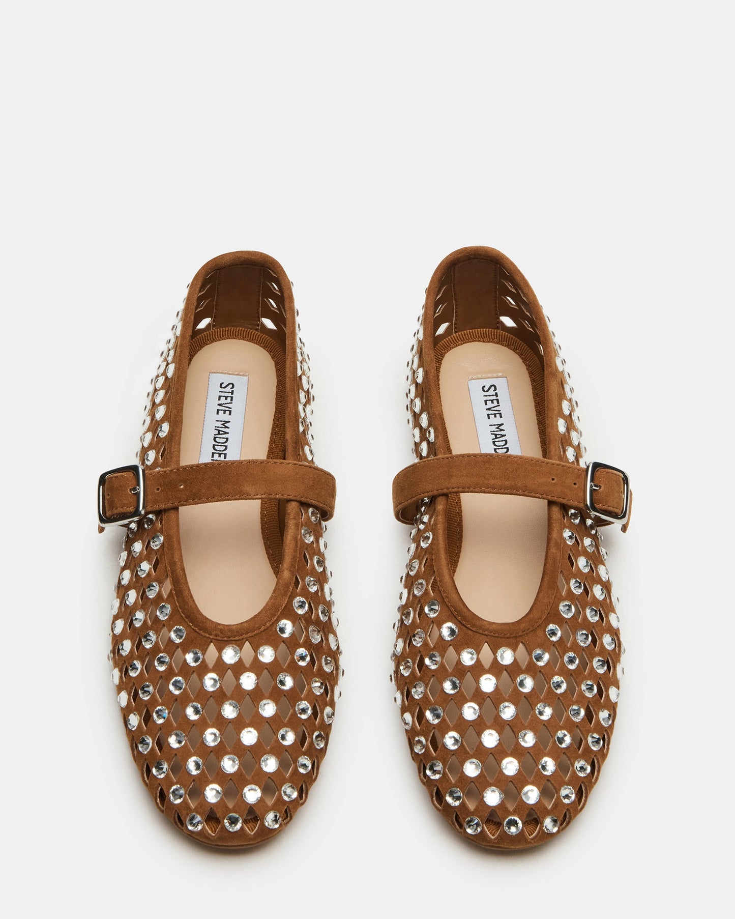 DREAMING CHESTNUT SUEDE RHINESTONES