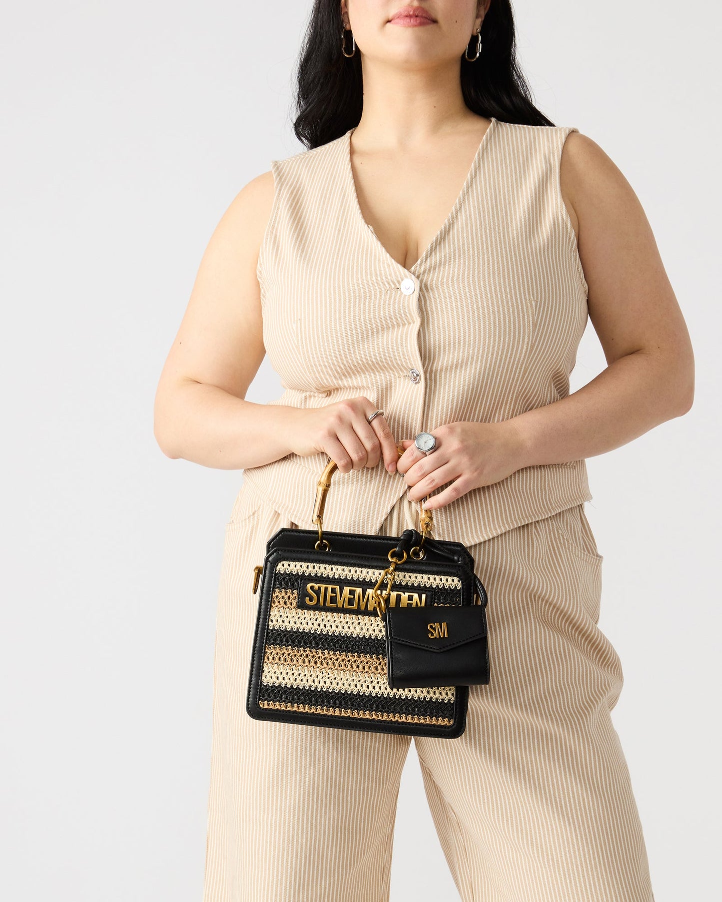 EVELYN BEACHY BAG BLACK/TAN