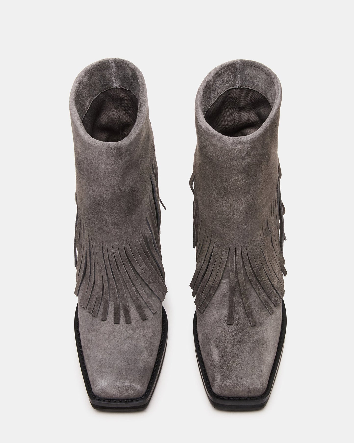 PIA FRINGE GREY SUEDE